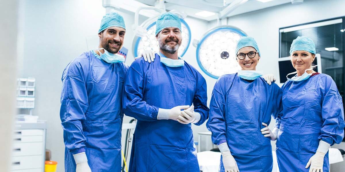 Group of surgeons
